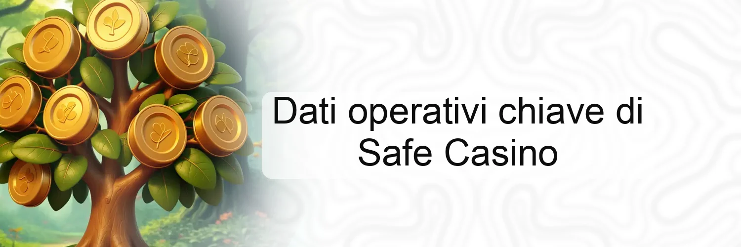 Dati operativi chiave di Safe Casino